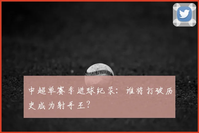 中超单赛季进球纪录：谁将打破历史成为射手王？