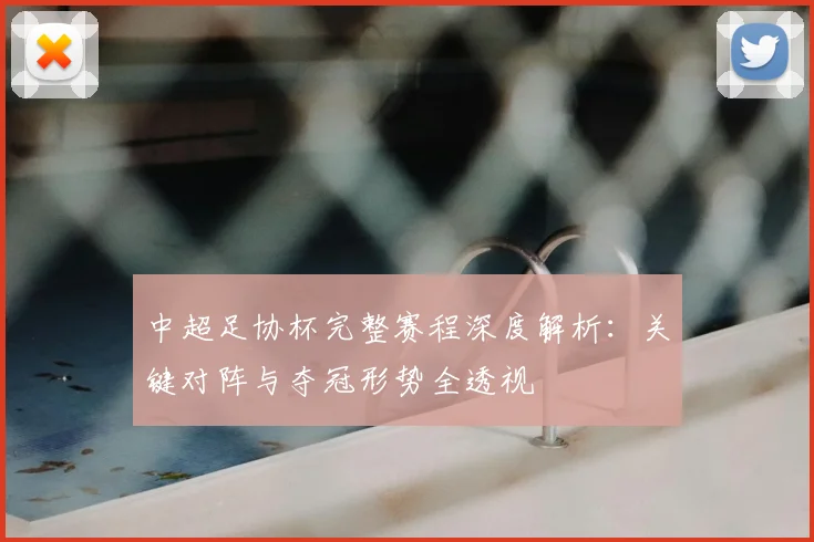 中超足协杯完整赛程深度解析：关键对阵与夺冠形势全透视